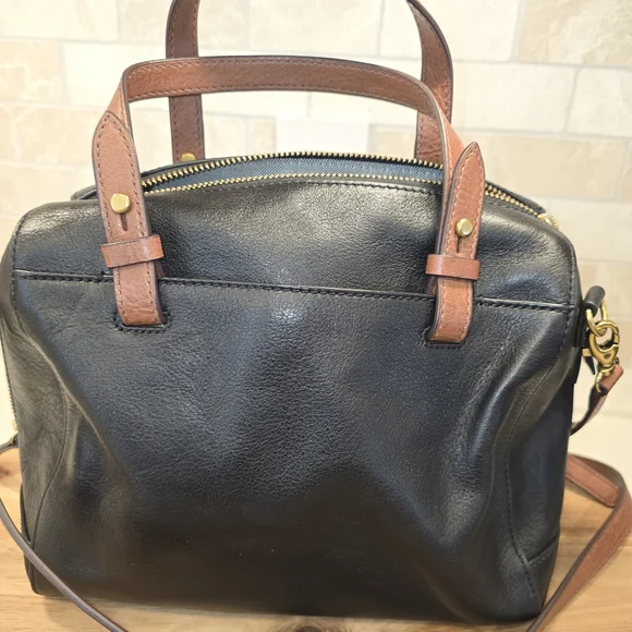 Fossil Rachel Black Small Satchel Preloved In Amazing Condition - Picture 10 of 15